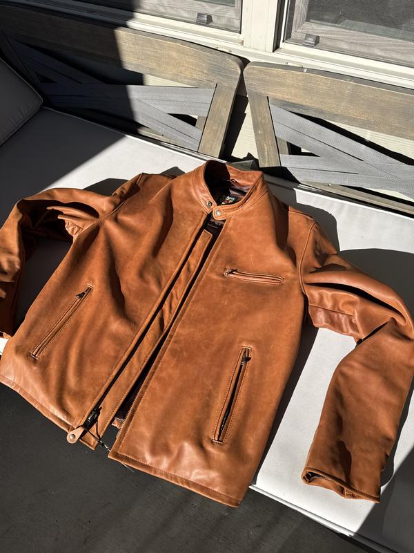 Schott® N.Y.C. X Allen Edmonds Café Racer 2.0 Leather Jacket