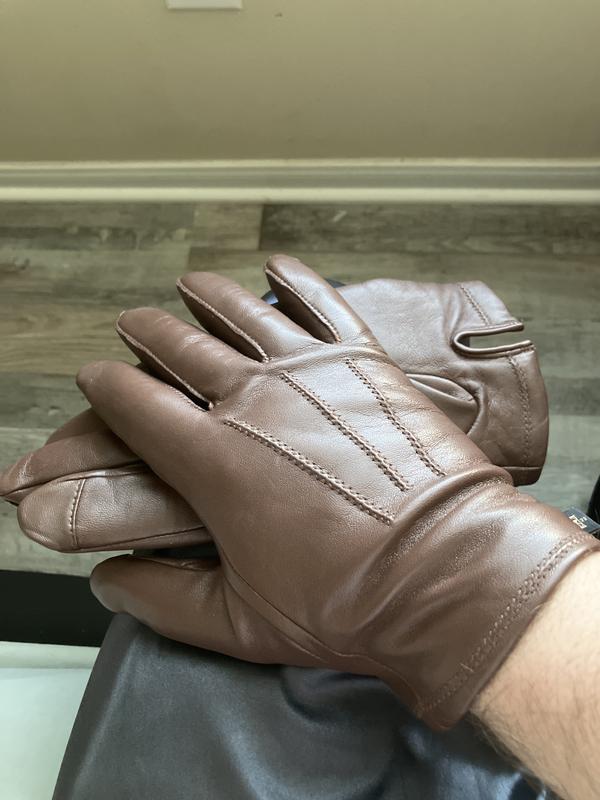 Cashmere Lined Leather Tech Gloves | Men's Hats and Gloves | Allen