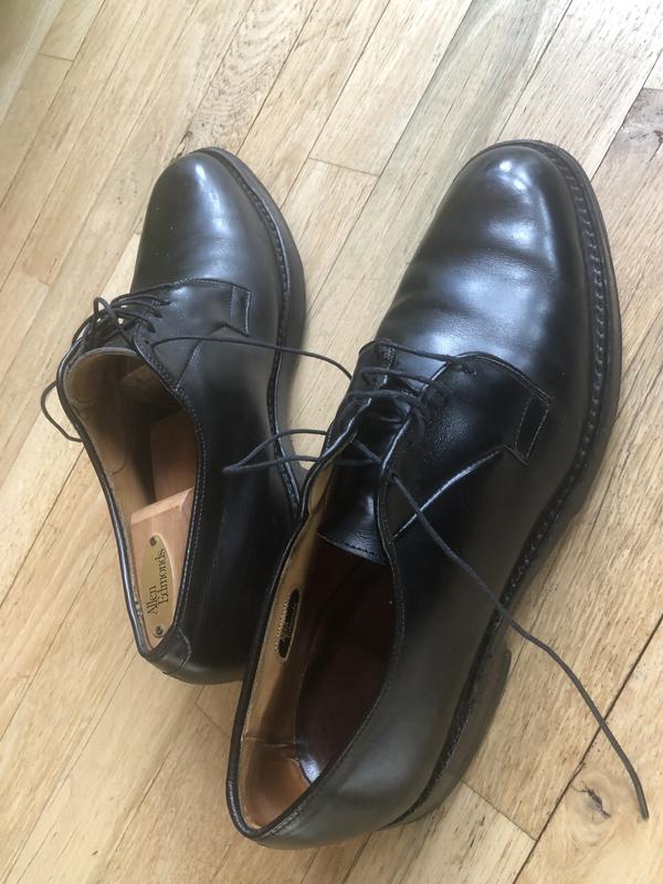 Allen Edmonds Kenilworth Men's Black Plain Toe Blucher Dress Shoes, D ...