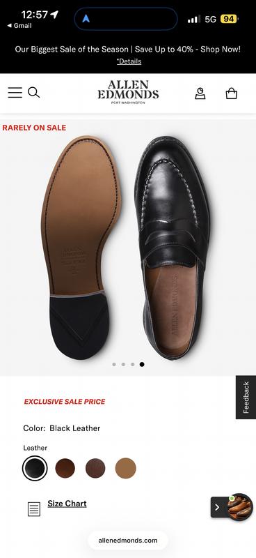 Randolph Penny Loafer Men's Loafers Allen Edmonds