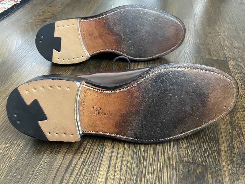 Allen edmonds heel replacement store