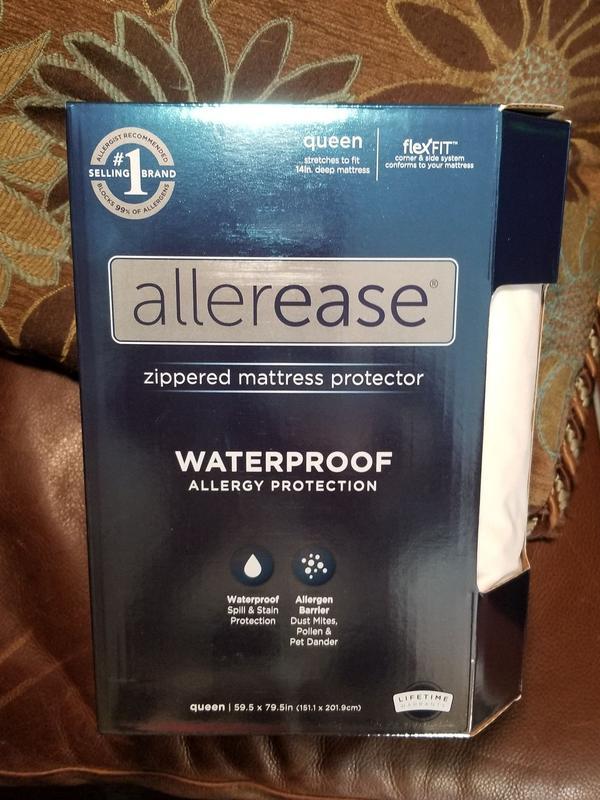 AllerEase Waterproof Allergy Protection Zippered Full Mattress Protector