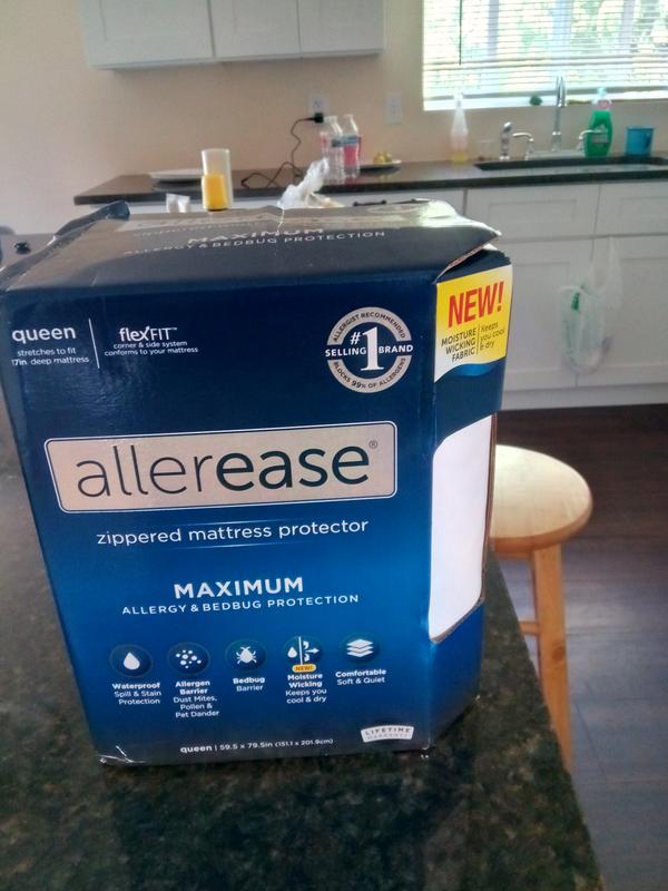 AllerEase Maximum Allergy and Bedbug Mattress Protector, King - Food 4 Less