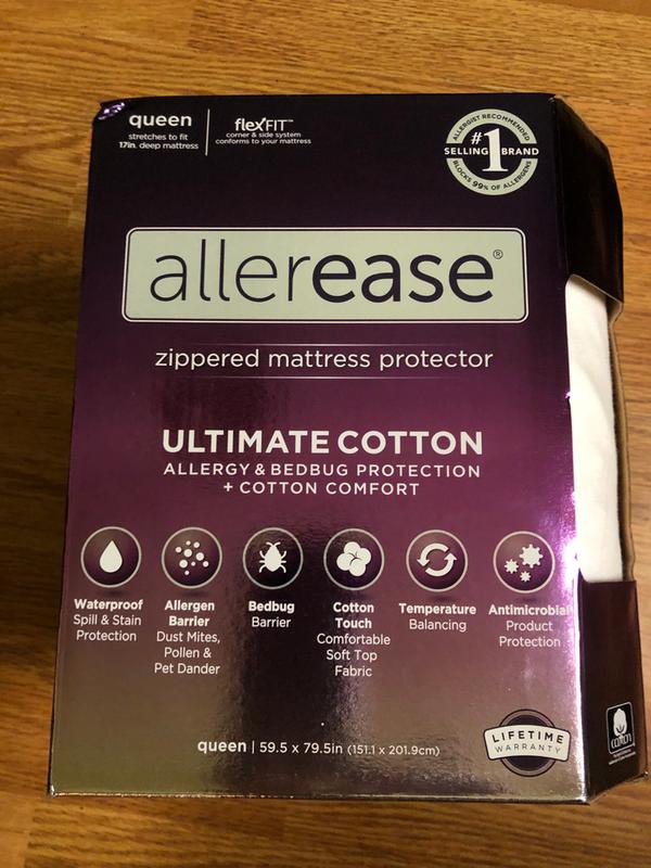 AllerEase  Cotton Fresh Antimicrobial Mattress Protector