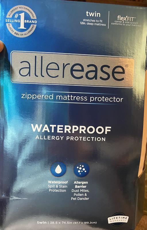 AllerEase Maximum Allergy and Bedbug Waterproof Zippered Mattress Protector,  Queen 1 ct