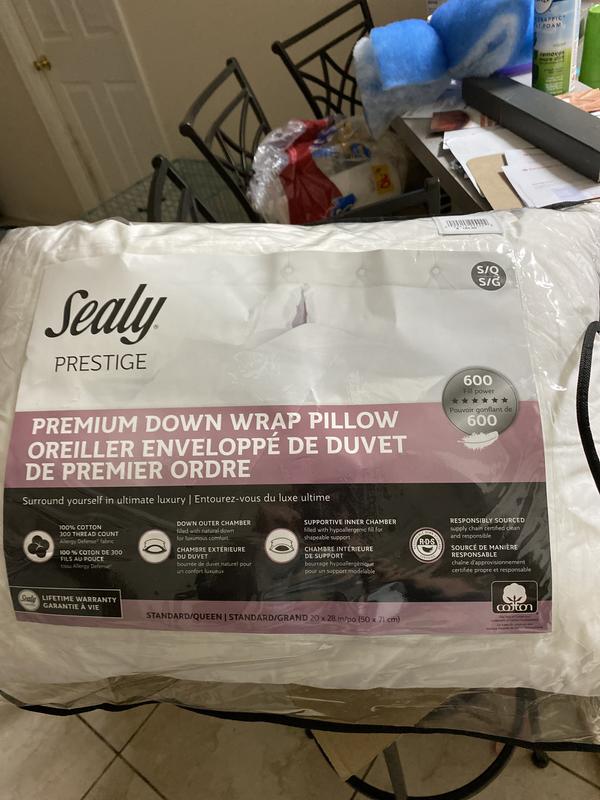 Sealy Premium Down outlet Wrap Pillow, Standard/Queen