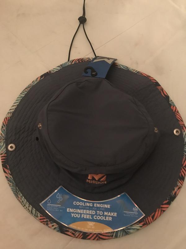 Mission Instant Cooling Bucket Hat-UPF 50-3” Wide Brim,Strap-Cools When  Wet-Navy