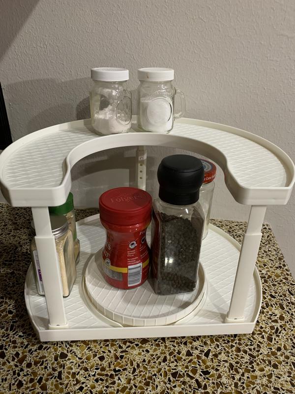 Spice Spinner Two-Level Plastic Spice Storage Organizer 