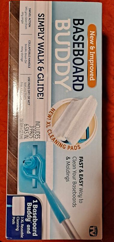 Baseboard Buddy Molding Base Board Cleaner with 3 Reusable Pads