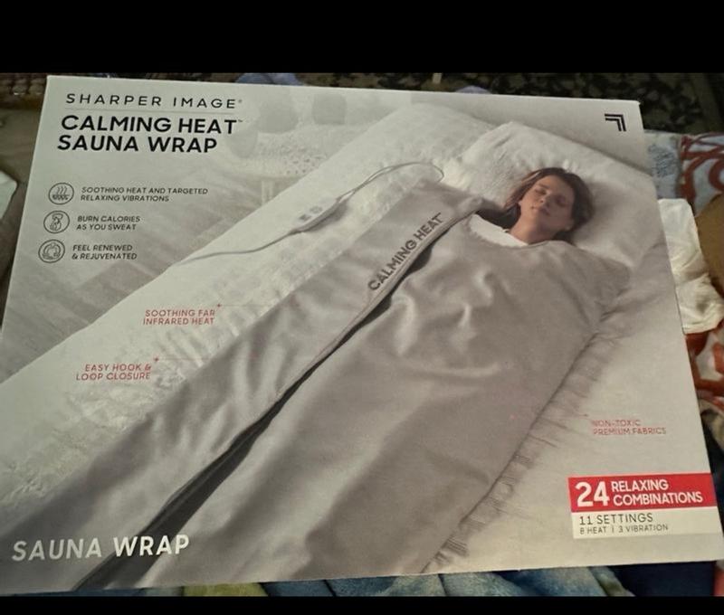 Sharper Image Calming Heat Massaging Heating Sauna Wrap Macy s