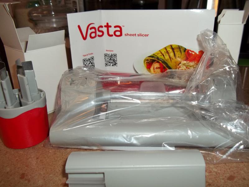 Vasta Veggie & Fruit Sheet Slicer, Stainless Steel Blade, 2 Attachements