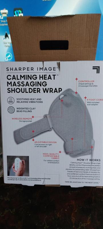 Sharper Image Heated Neck And Shoulder Massager Wrap 1 ct