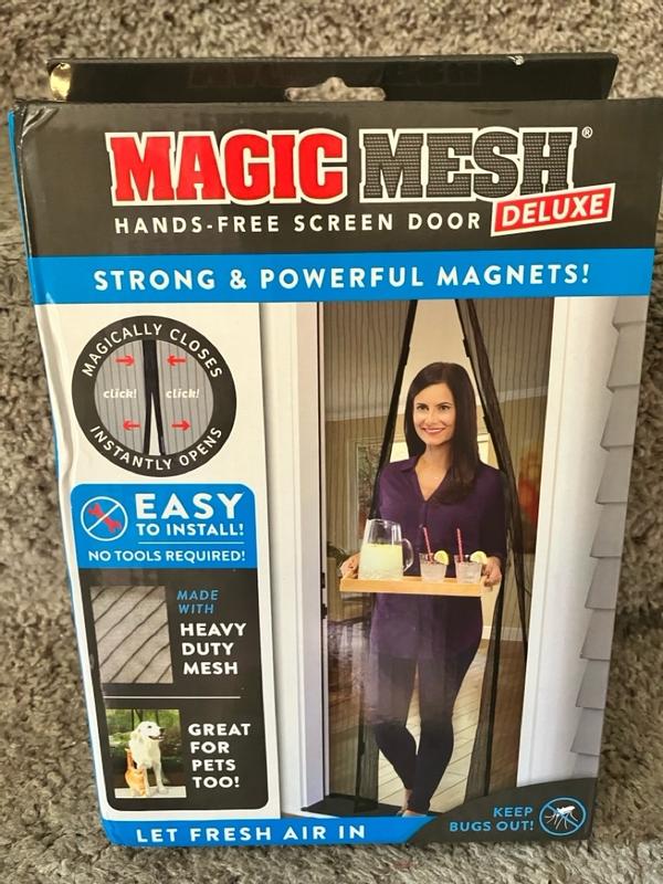 Magic Mesh Deluxe Hands Free Magnetic Screen Door 39x83 - Black  (MM011124) for sale online