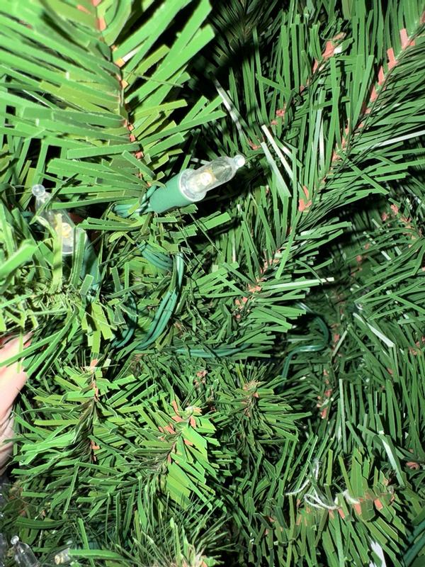 Fraser Hill Farm Evergreen Classic 6.5-ft Pre-lit Slim Rightside-up ...