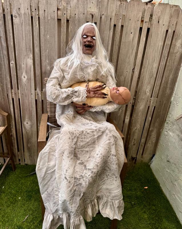 Haunted Hill Farm 6-ft Freestanding Motion Activated Laughing Lighted ...