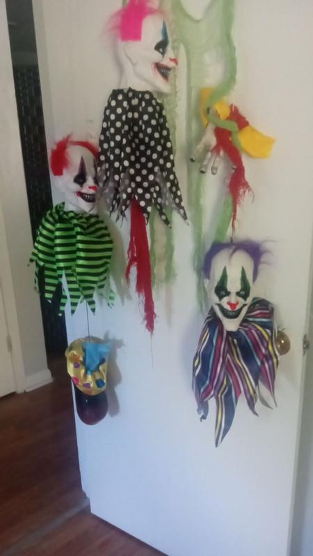Haunted Hill Farm Animatronic Floating Clown Heads with Lights and ...