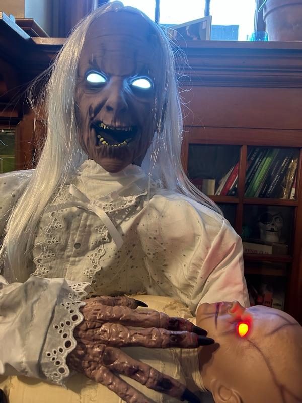 Haunted Hill Farm 6-ft Freestanding Motion Activated Laughing Lighted ...
