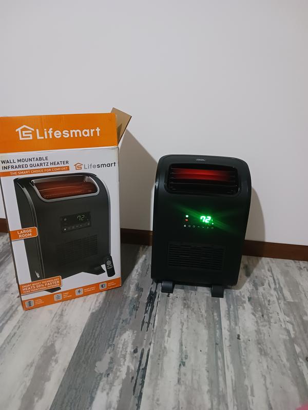 Lifesmart Up to 1500-Watt Infrared Cabinet Indoor Electric Space Heater  with Thermostat and Remote Included in the Electric Space Heaters  department at Lowes.com