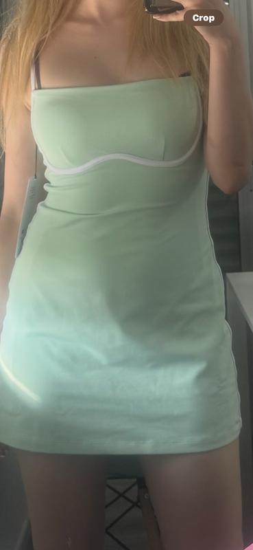 Airbrush Streamlined Dress - Crystal Clear Blue/White