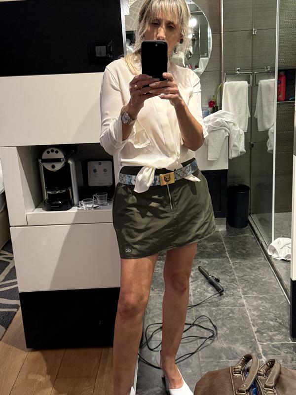 Work It Mini Skirt - Green Olive