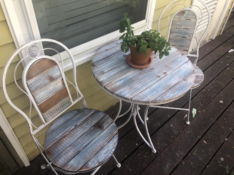 Alpine Corporation 3-Piece Multiple Colors/Finishes Bistro Patio Dining ...