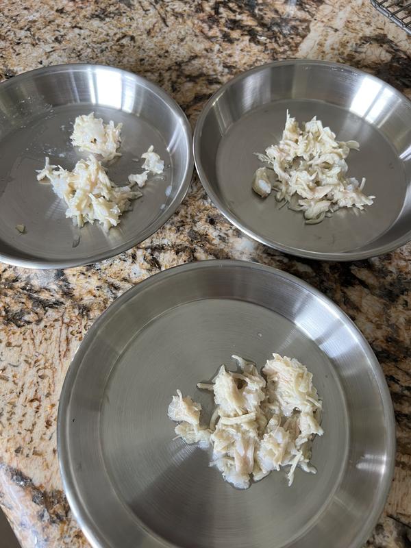 One package of food split into three bowls