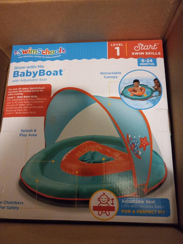 Baby Swimming Float SwimSchool PoolFloat W/Adjustable Seat Sun