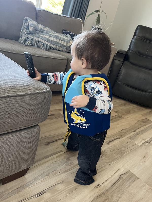 USCG Approved Tot Swimmer Vest with Blue Whale Graphic