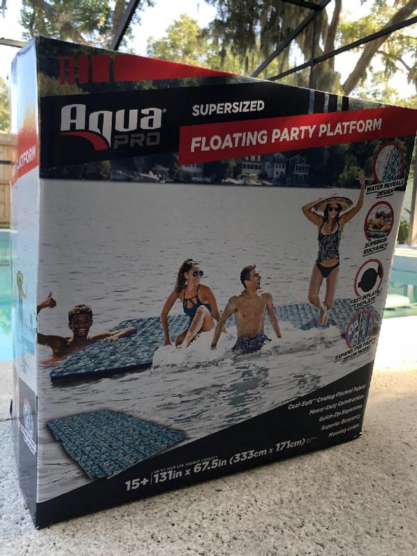 Aqua Leisure 131-in x 67.5-in 4 -Seat Navy blue Inflatable raft in the ...