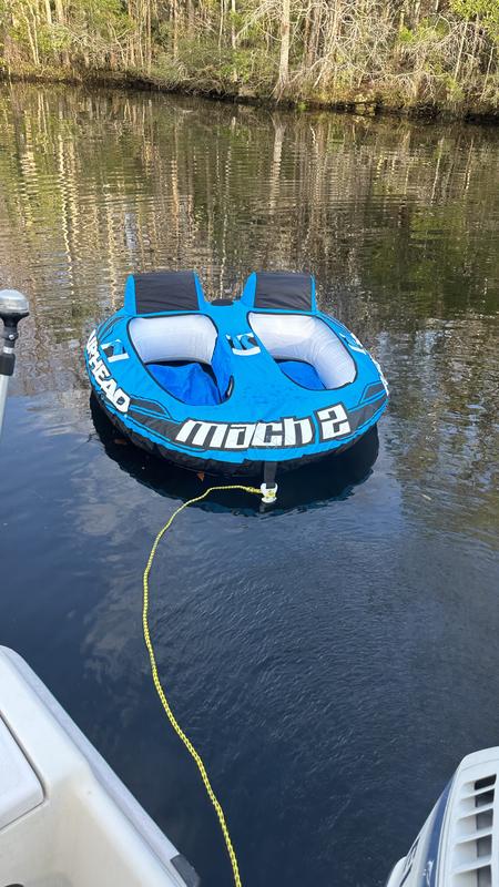 Airhead Mach 2 Air-Pump Inflatable Water Boating 2-Rider Towable