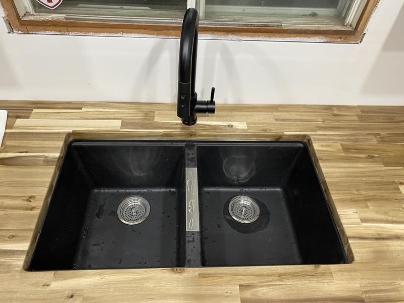 Artika Double Bowl Granite Sink Black