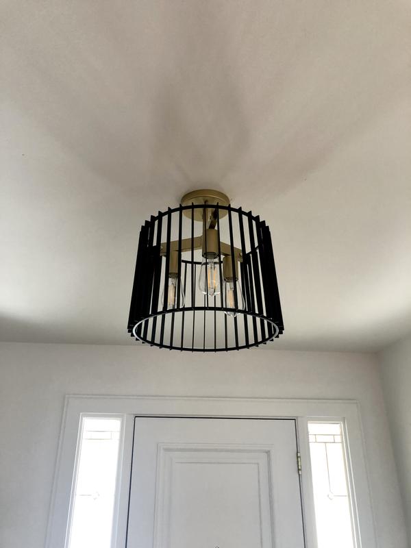 Gatsby flush mount light black and gold | Artika