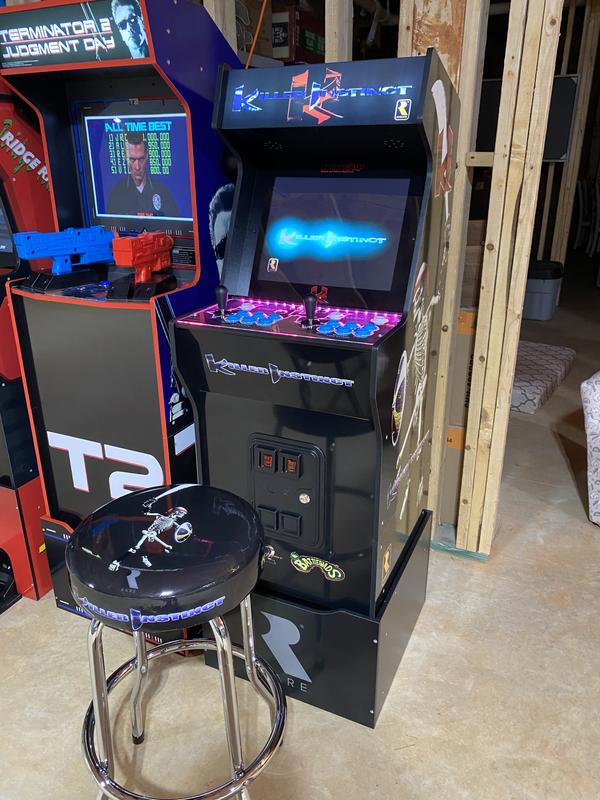 Arcade1Up - Killer Instinct Arcade with Riser, Lit Marquee, Lit Deck,  Wi-Fi, and Exclusive Stool Bundle 