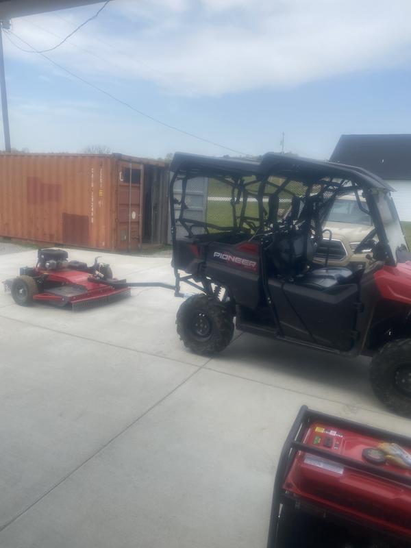 Using a honda pioneer 700 to tow my earthquake.
