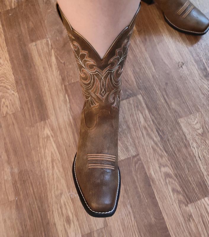 Round up square toe western boot vintage bomber clearance