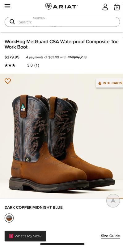 Ariat® (Men\'s 12 D) WorkHog™ MetGuard CSA Waterproof Comp-Toe Work Boot - $300 Ariat Men main image 4