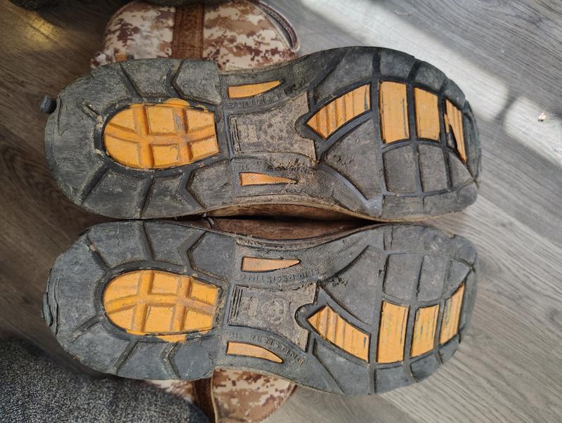 Sole and tread wear from over 5 years of use.