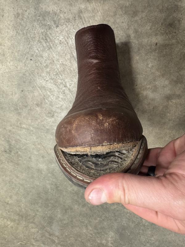 Customer photo for "6-month in and the sole started to become detached"