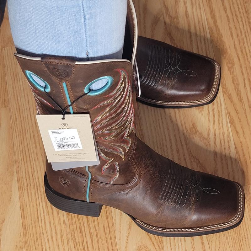 Ariat women's round shop up ryder western boots