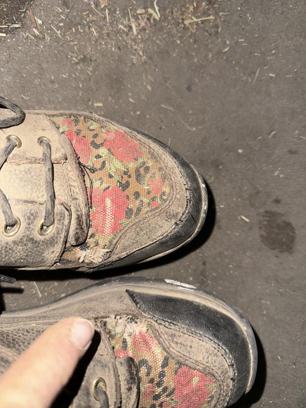 Holes wear my foot bemds in canvas