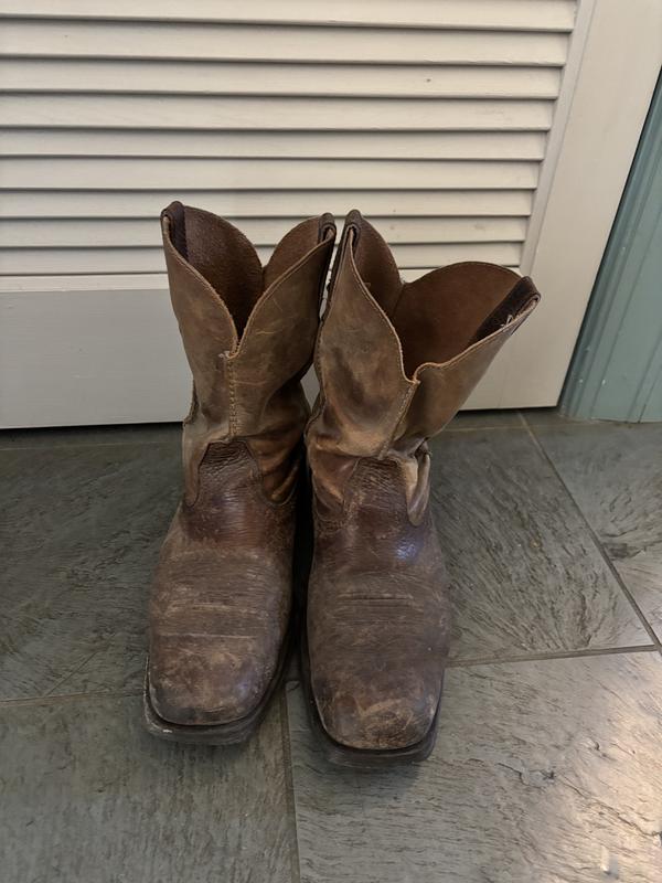 My first set of boots. Its easy to see the new.