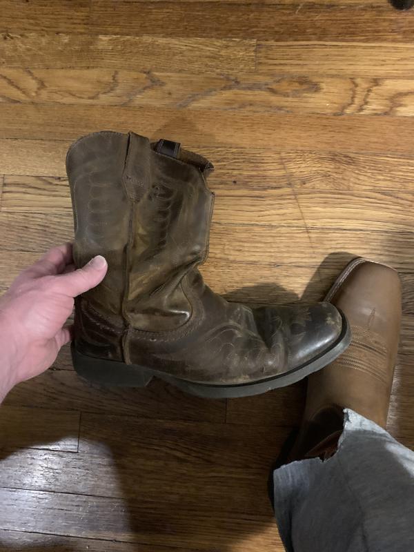 Customer photo for "Little darker than in the ad. No shine on toe"