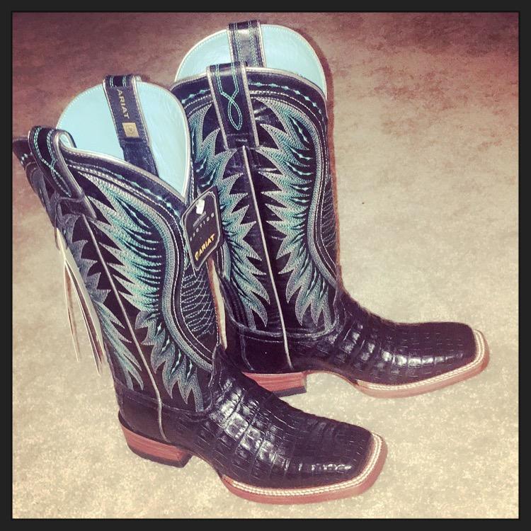 ariat black vaquera cowgirl boots