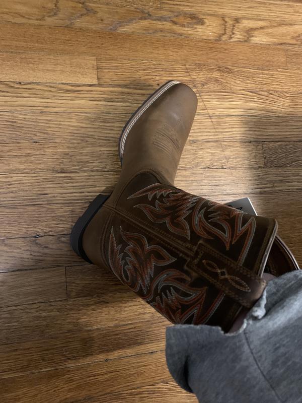 Customer photo for "Little darker than in the ad. No shine on toe"