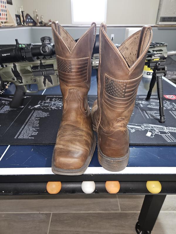 Ariat Rambler Patriot – Stivali Western Da Uomo In Pelle Invecchiata Marrone, Taglie UK 7-12 - 3