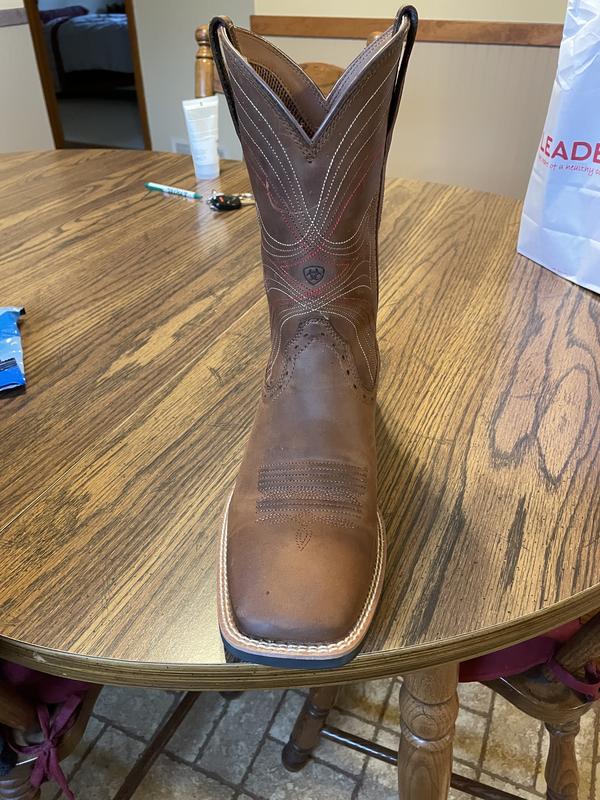 Ariat Men's Wide Square Toe Sport Boots - Distressed Brown - 10