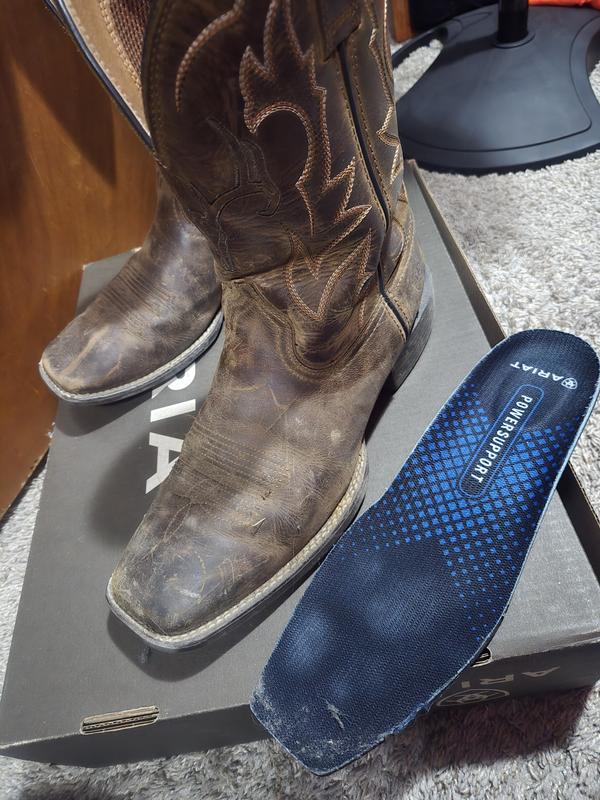 The boot after a year and the power support insole.