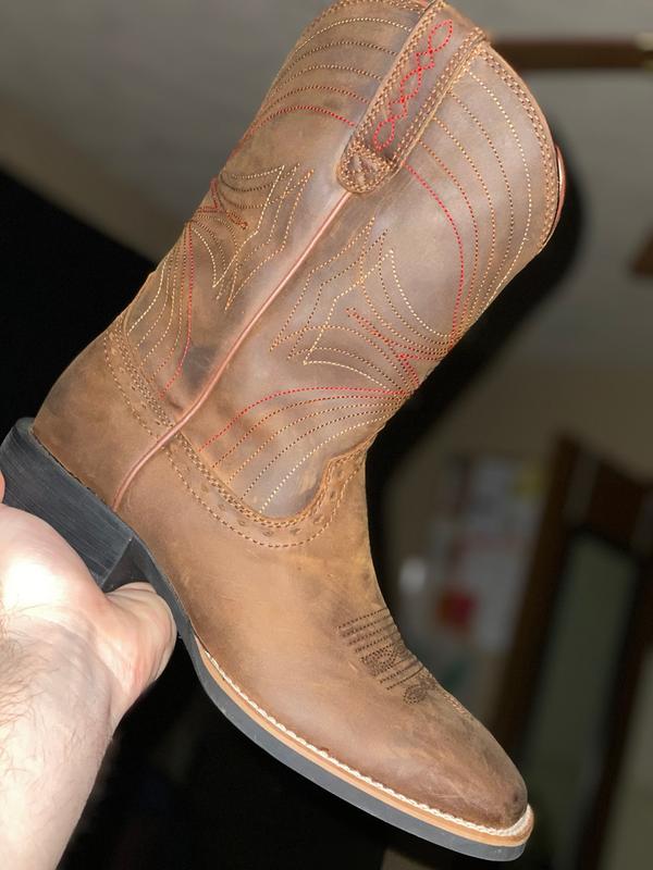 ariat men's sport wide square toe western boots