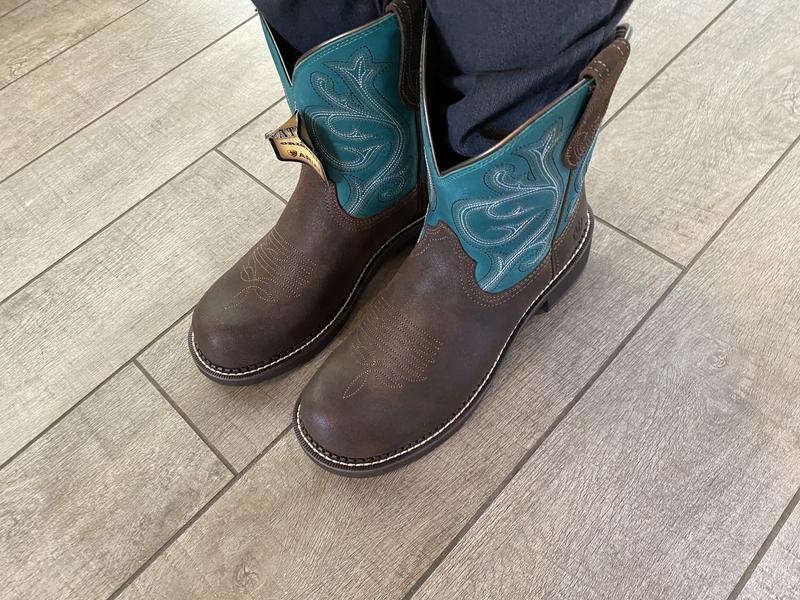 Bottes Western Femme Ariat Fatbaby Heritage Dapper, Cuir Marron, Pointure 9.5B (41 EU)