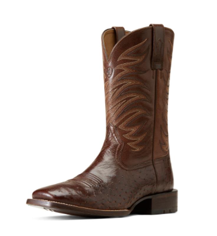 ARIAT Men's Badlands Western Boot - Leather Pull-On Boot With Square Toe & Block Heel - View #10